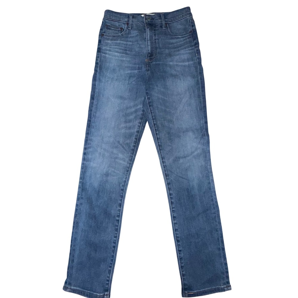 Denim Forum Lola High Rise  Crop Jeans 28 Blue Denim Minimalist Classic